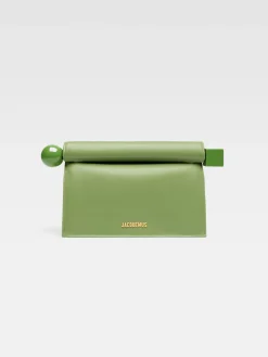 Hot Jacquemus De Rond Carré clutch Green