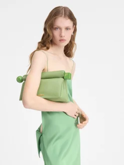 Hot Jacquemus De Rond Carré clutch Green