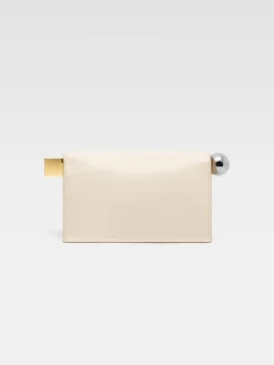 Sale Jacquemus De Rond Carr&eacute; clutch LightIvory