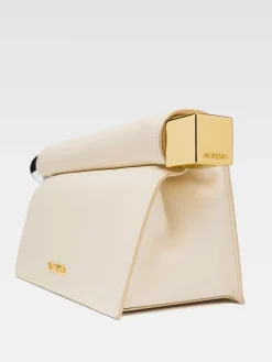 Sale Jacquemus De Rond Carr&eacute; clutch LightIvory