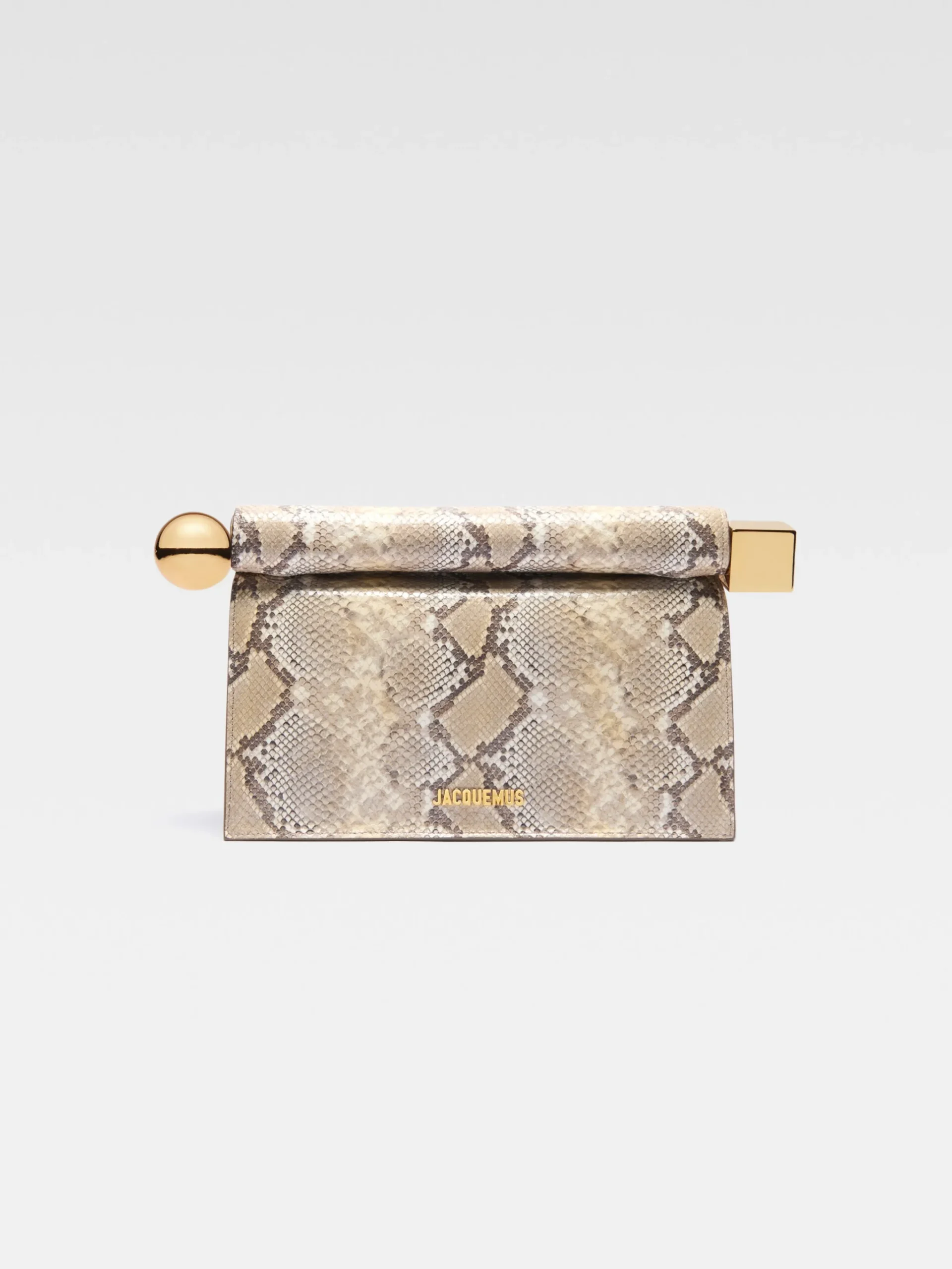 Clearance Jacquemus De Rond Carré clutch Beige