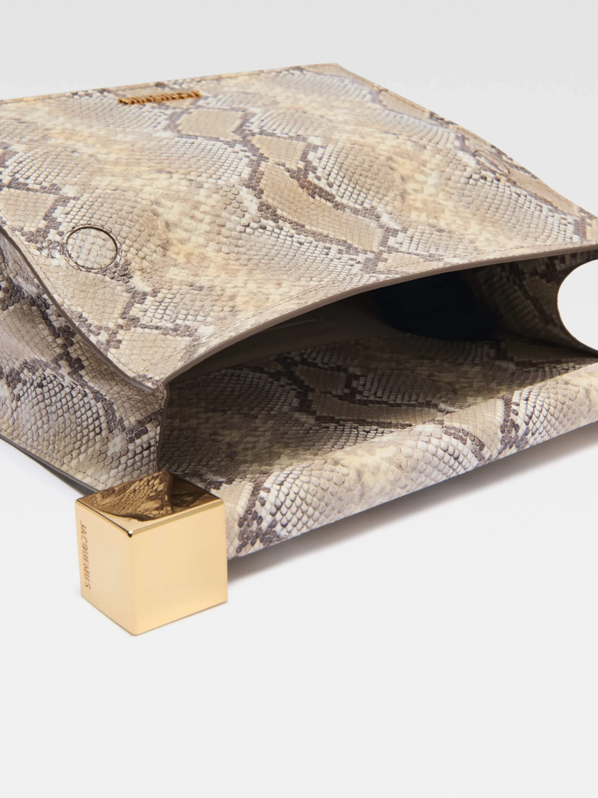Clearance Jacquemus De Rond Carré clutch Beige