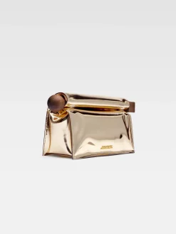 Discount Jacquemus De Rond Carr&eacute; clutch Gold