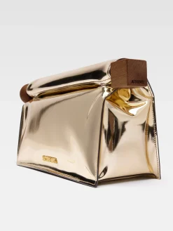 Discount Jacquemus De Rond Carré clutch Gold