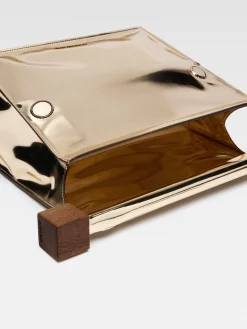 Discount Jacquemus De Rond Carré clutch Gold
