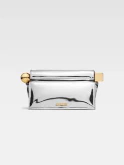 Clearance Jacquemus De Rond Carr&eacute; clutch Silver