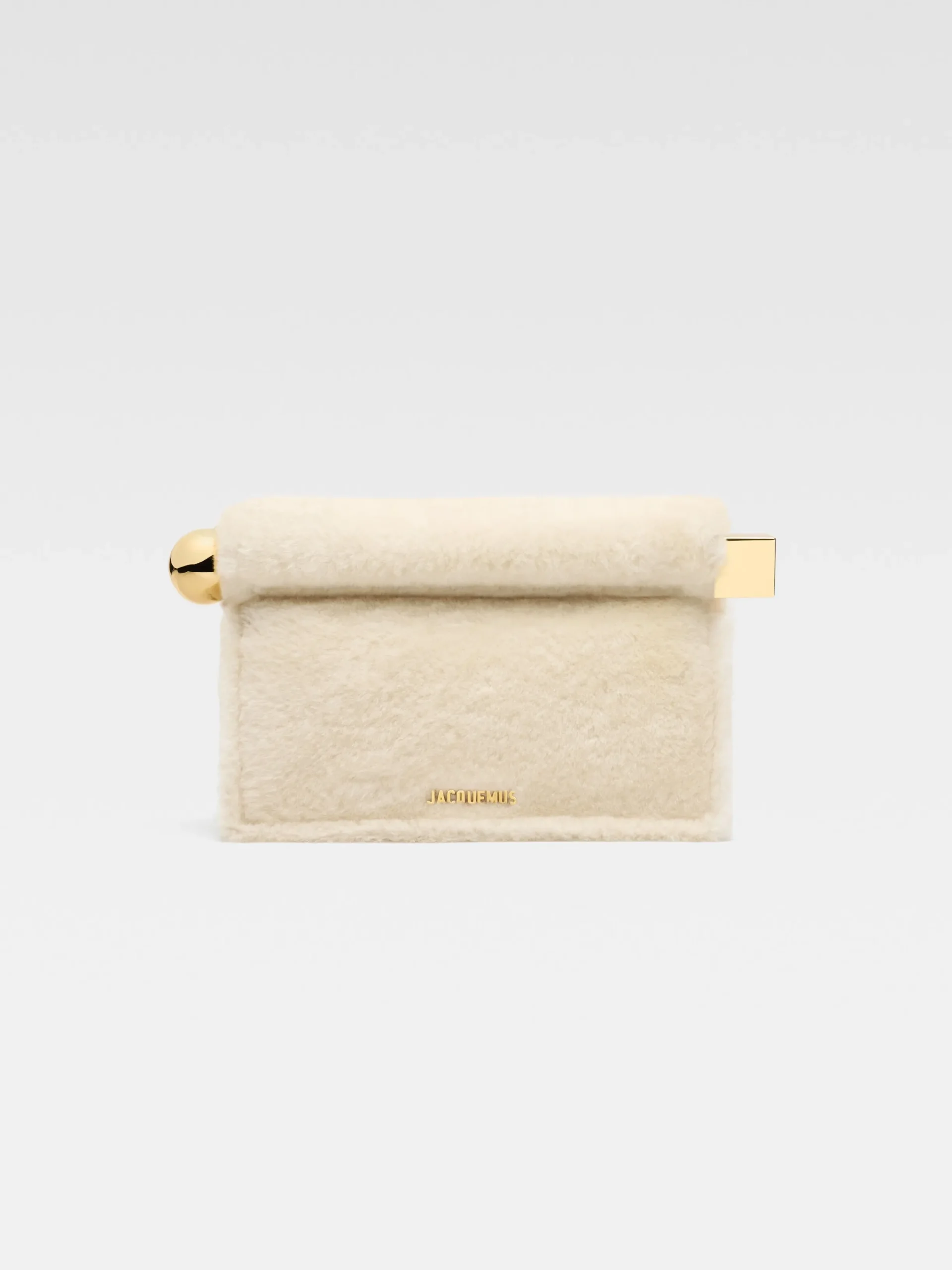 New Jacquemus De Rond Carré-clutch Off-White