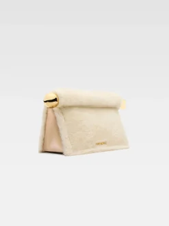 New Jacquemus De Rond Carré-clutch Off-White