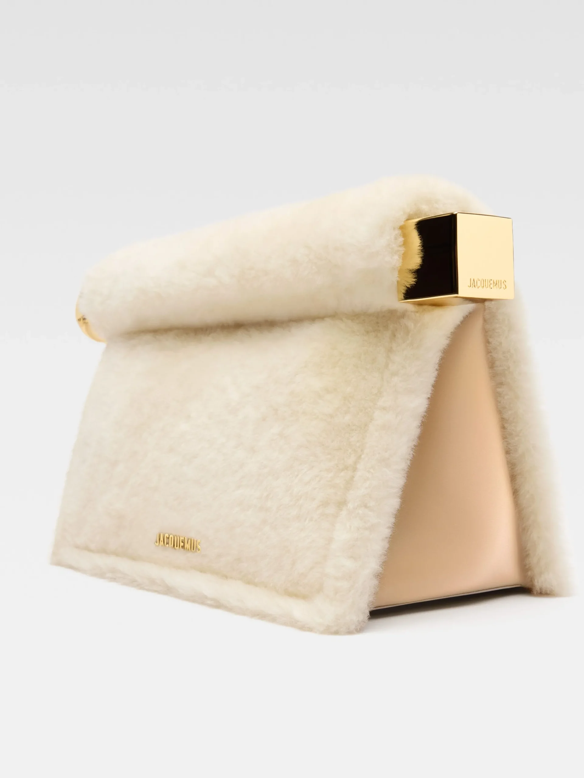 New Jacquemus De Rond Carré-clutch Off-White