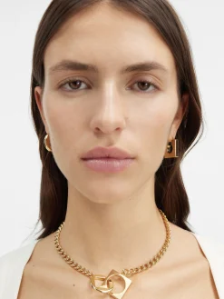 Sale Jacquemus De Rond Carr&eacute; halsketting LightGold