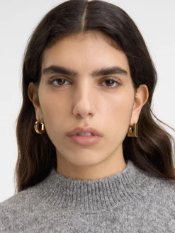 Best Jacquemus De Rond Carr&eacute; oorbellen LightGold