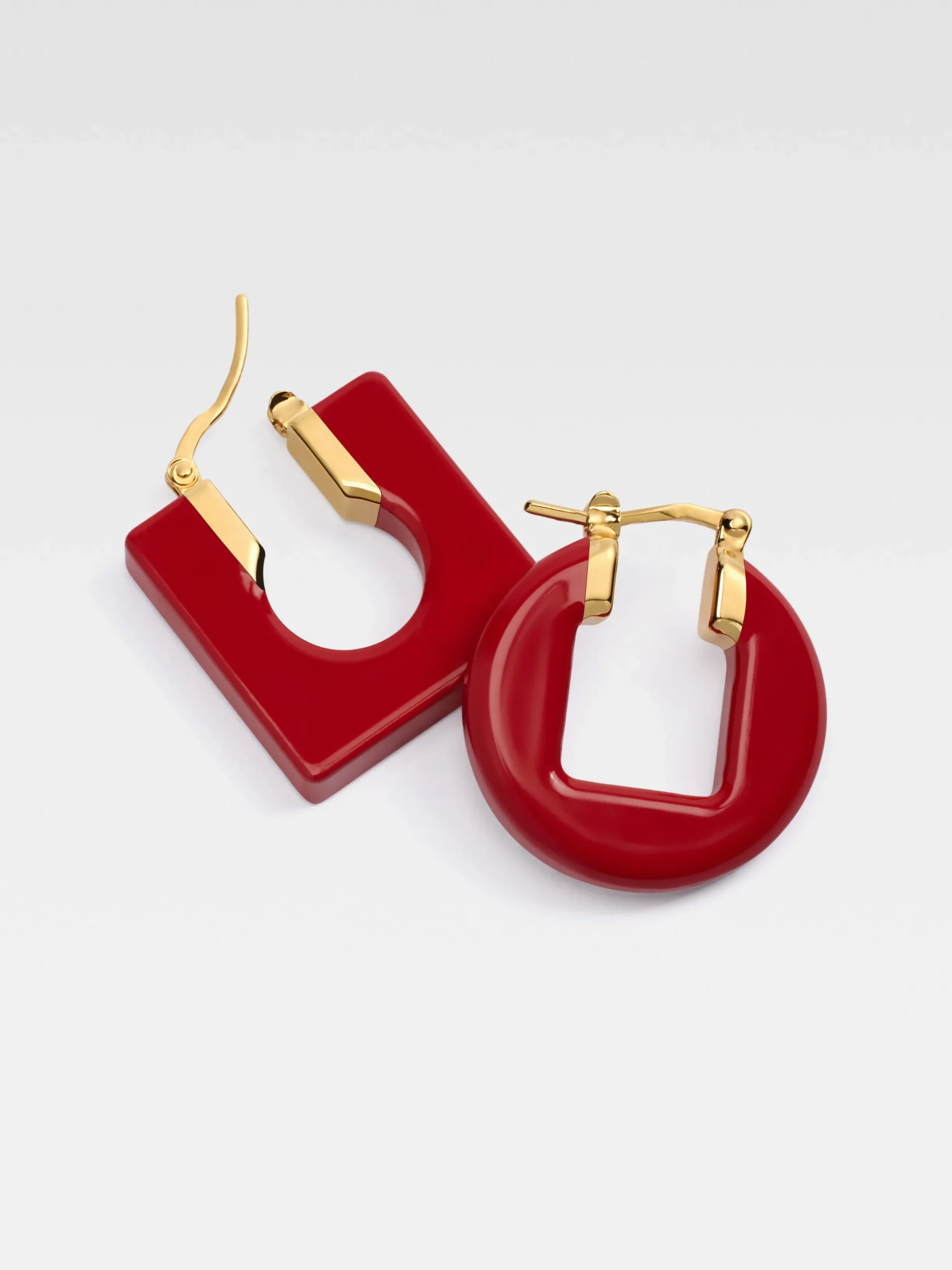 Fashion Jacquemus De Rond Carré oorbellen Red