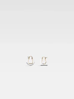 Best Jacquemus De Rond Carré-oorbellen Silver/Transparent