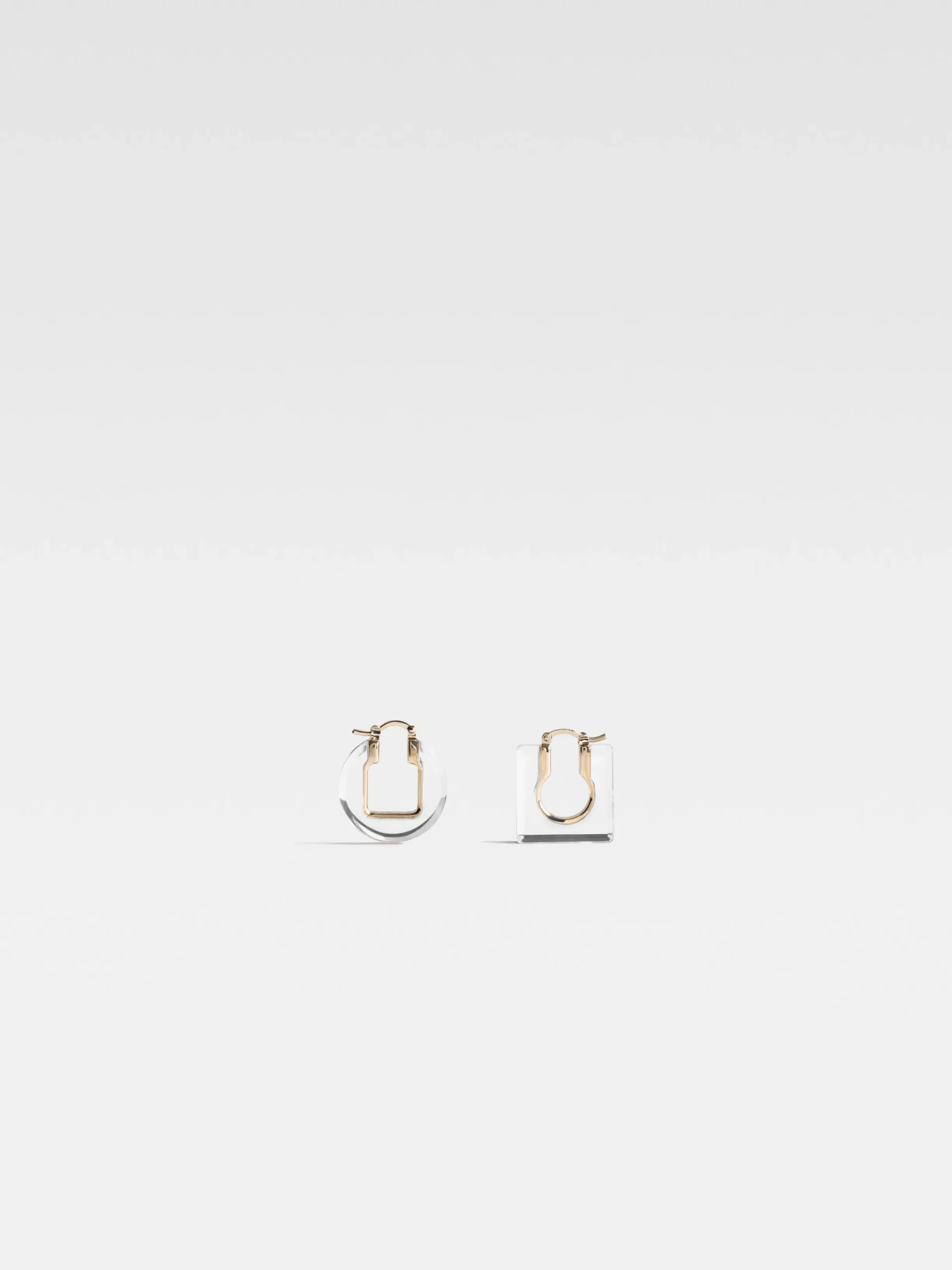 Best Jacquemus De Rond Carré-oorbellen Silver/Transparent