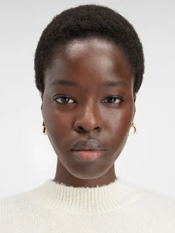 New Jacquemus De Rond Carr&eacute; oorhangers LightGold