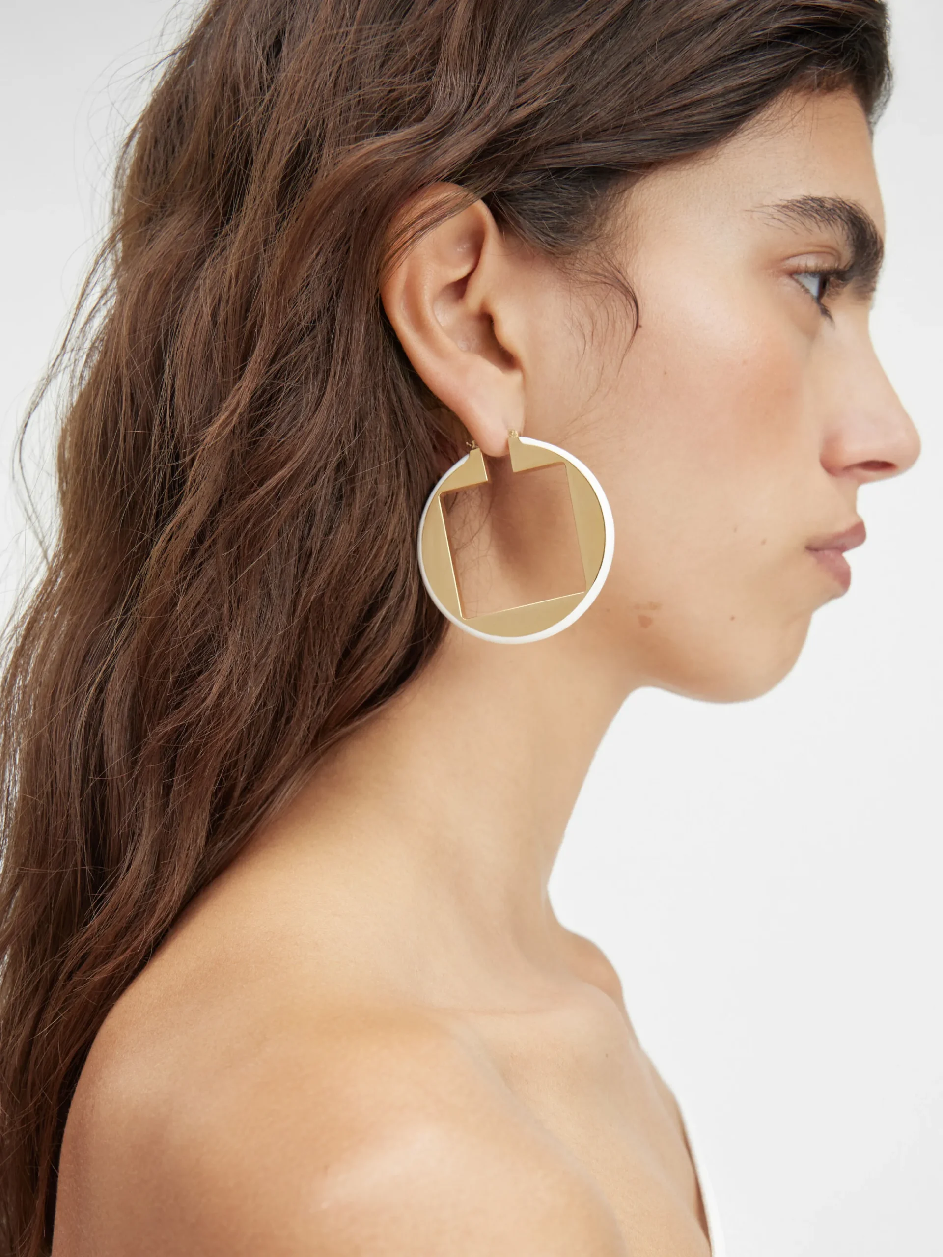 Best Jacquemus De Rond Carré oorringen White