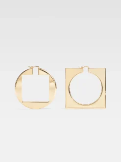 Outlet Jacquemus De Rond Carré oorringen LightGold