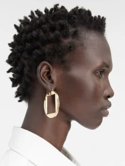 Outlet Jacquemus De Rond Carr&eacute; oorringen LightGold