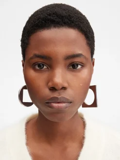 Online Jacquemus De Rond Carr&eacute;-oorringen Silver/Transparent