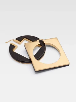Clearance Jacquemus De Rond Carr&eacute; oorringen