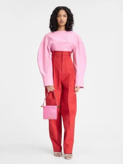New Jacquemus De Rond Carr&eacute; portemonnee PalePink