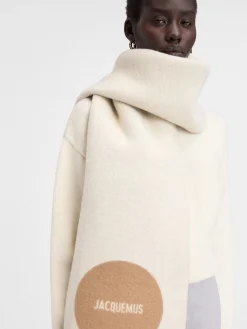 Online Jacquemus De Rond Carré sjaal Multi-Beige