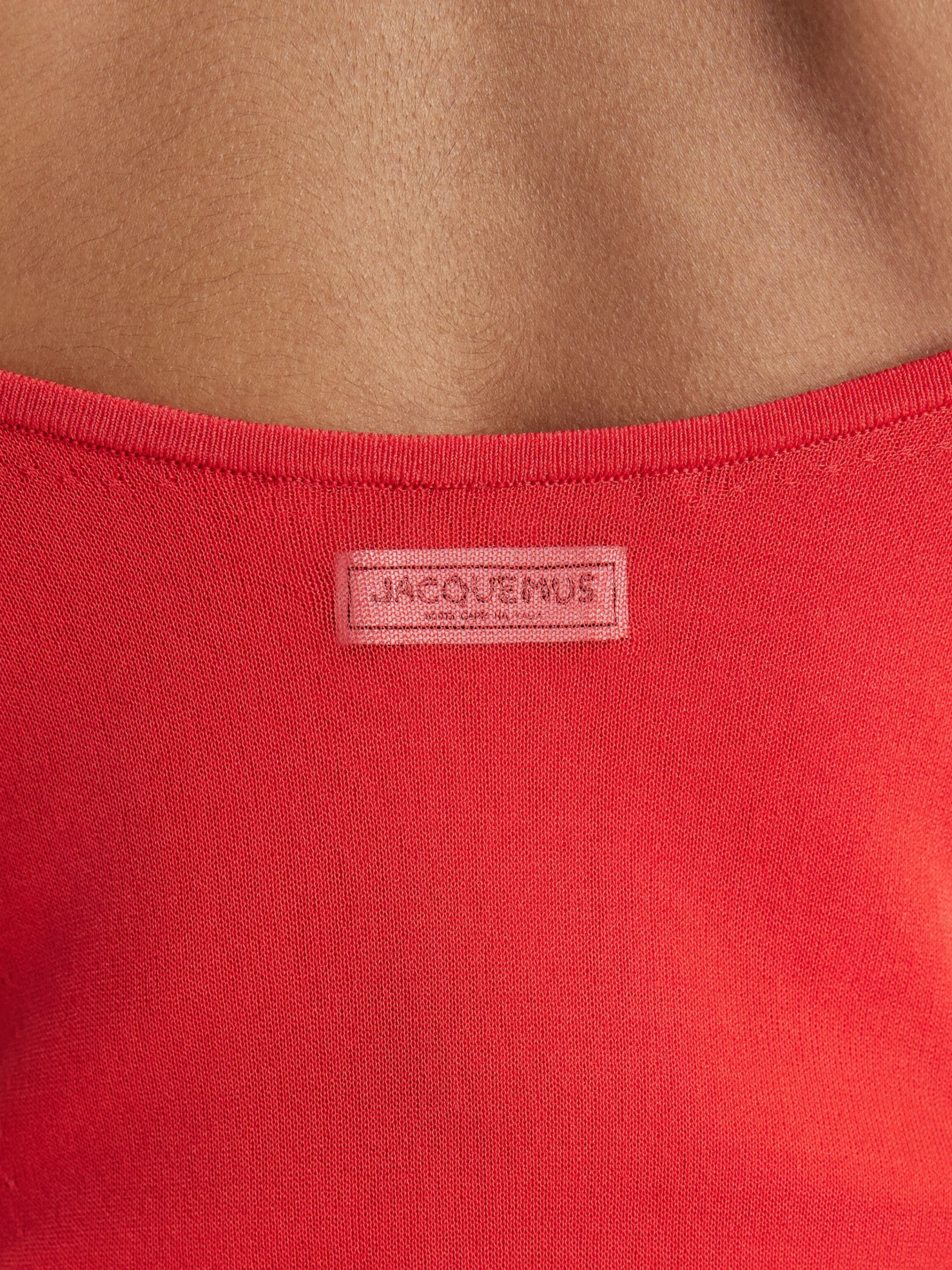 Online Jacquemus De Roupao gebreide jurk Red