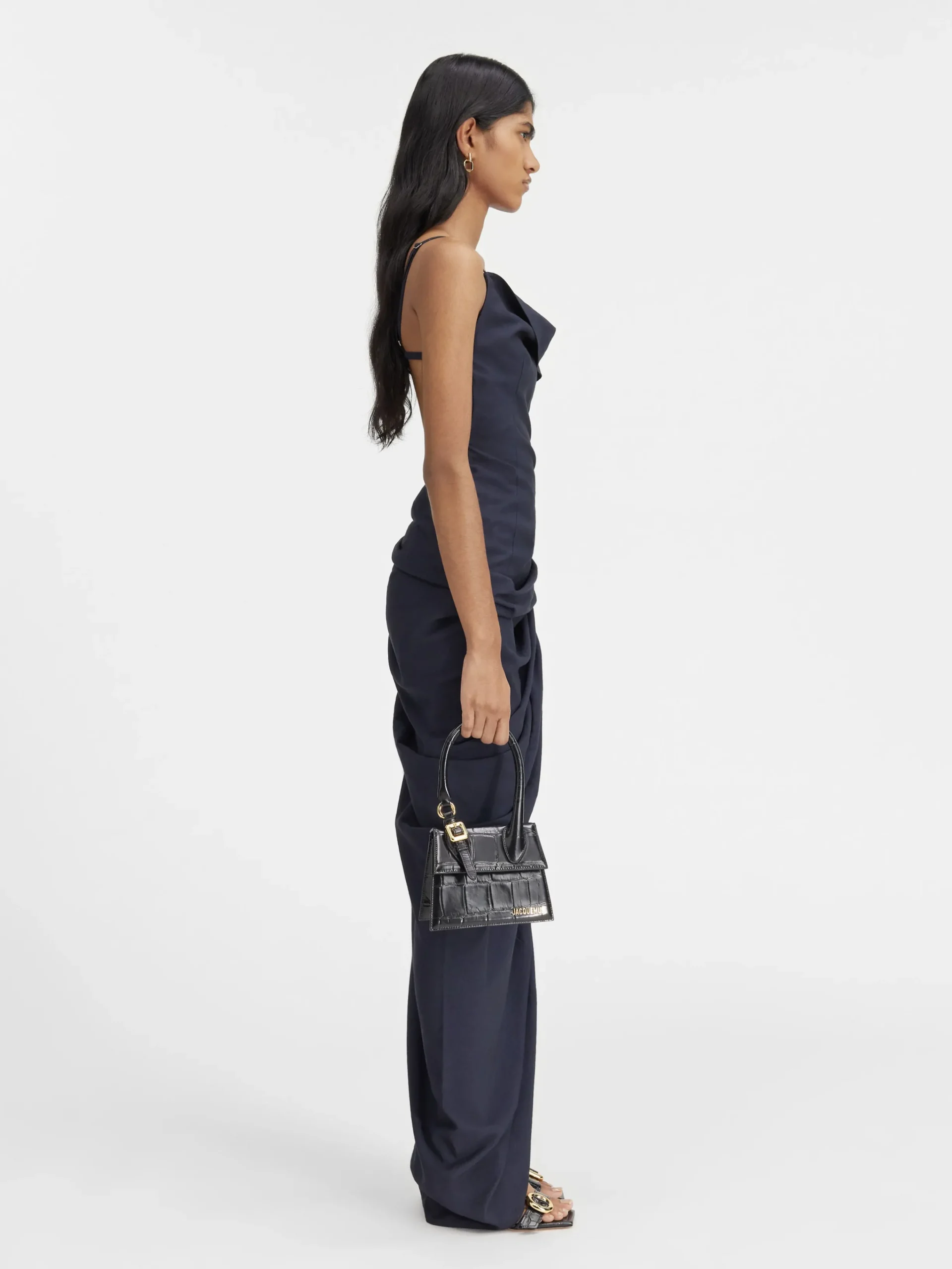 Fashion Jacquemus De Saudade lange jurk DarkNavy