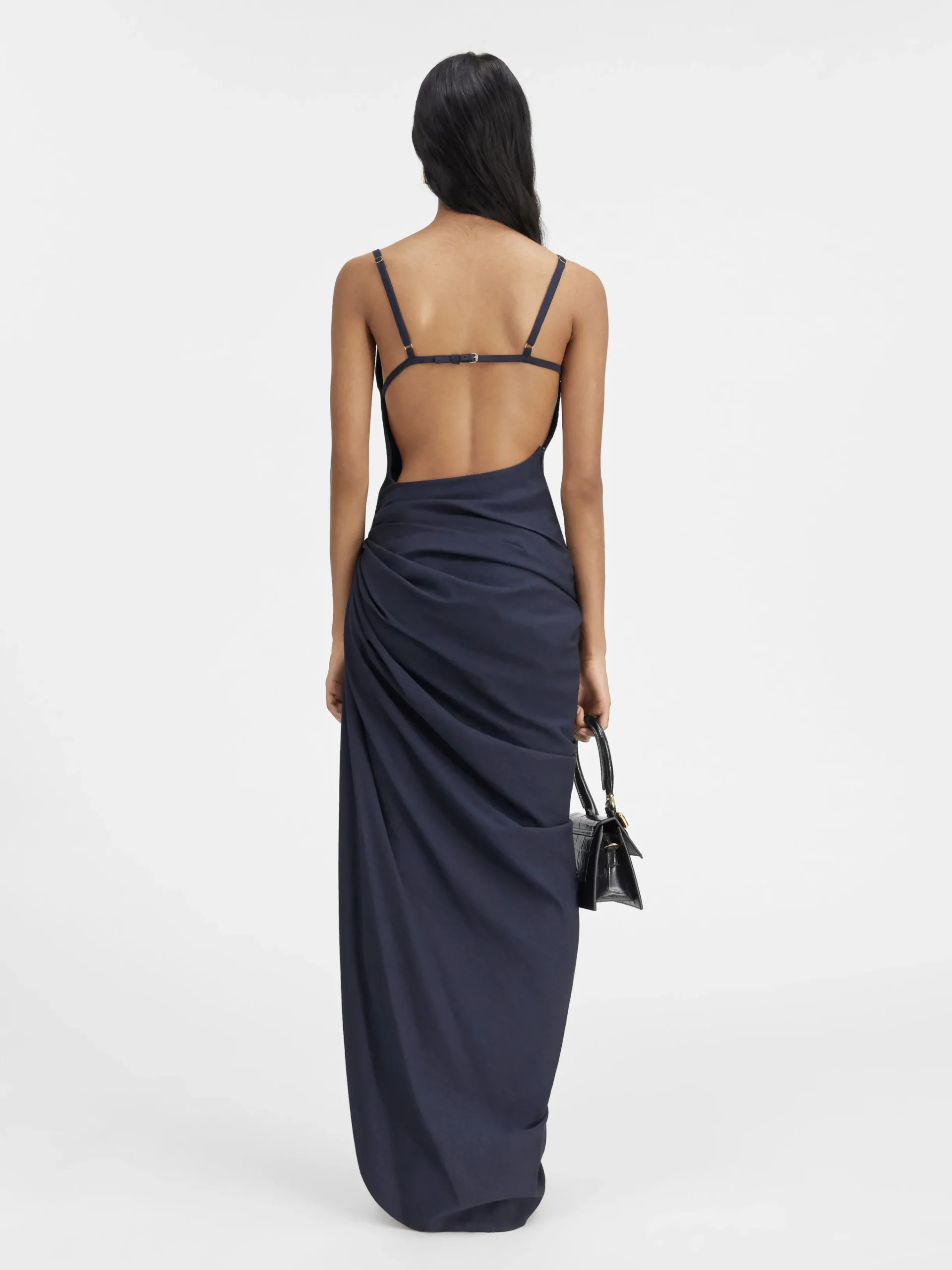 Fashion Jacquemus De Saudade lange jurk DarkNavy