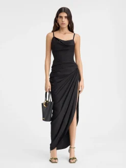 Outlet Jacquemus De Saudade lange jurk Black