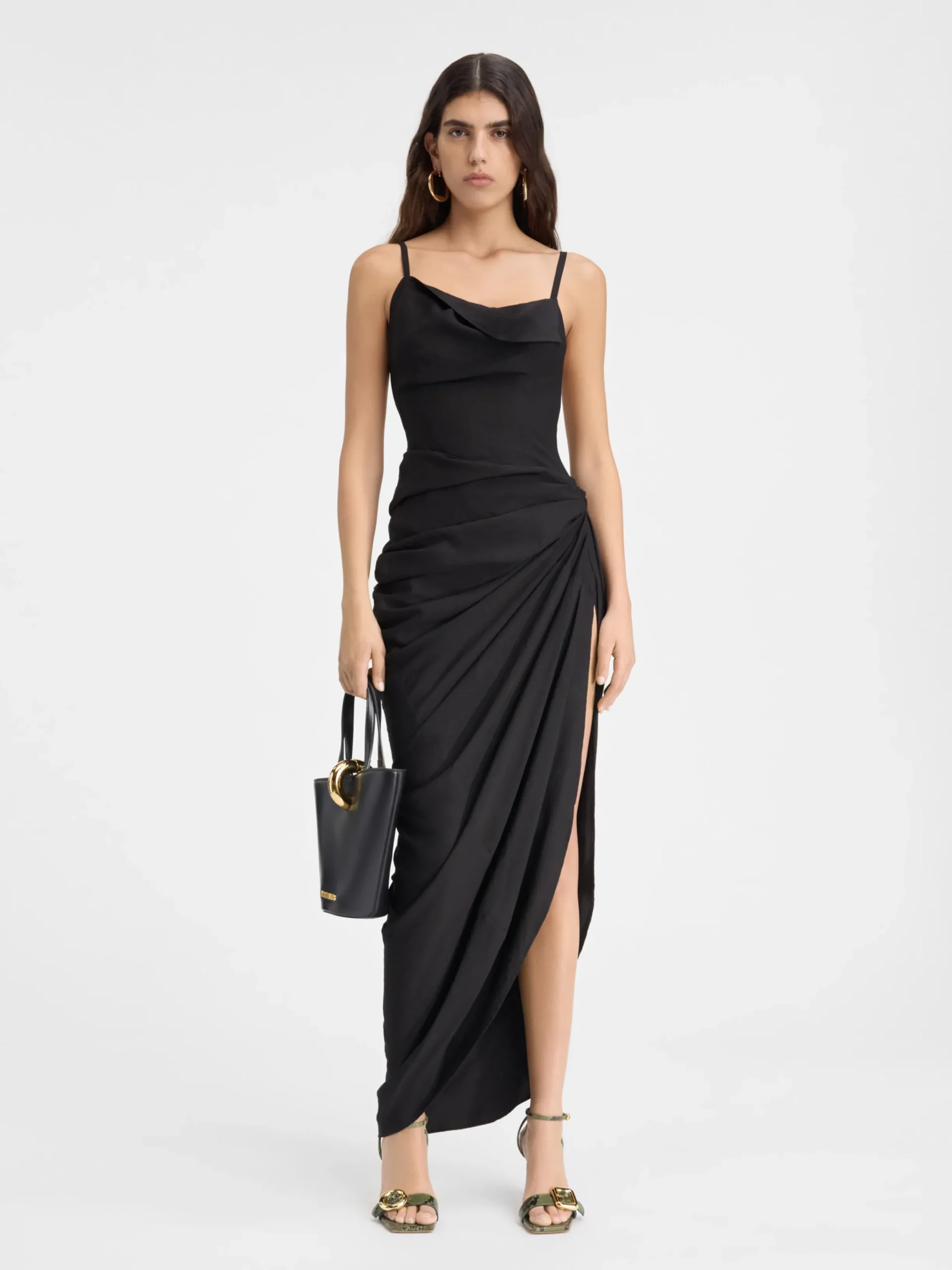 Outlet Jacquemus De Saudade lange jurk Black
