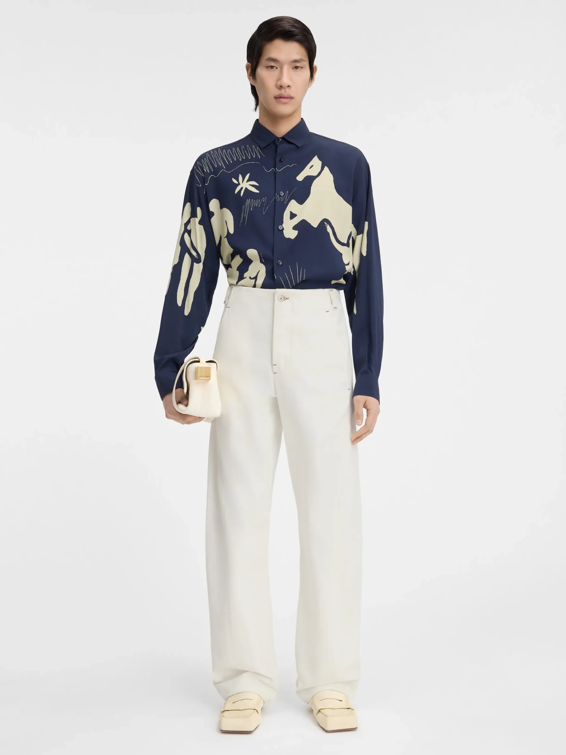 Clearance Jacquemus De Scala de-Nîmes denim broek Off-White