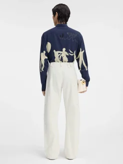 Clearance Jacquemus De Scala de-N&icirc;mes denim broek Off-White