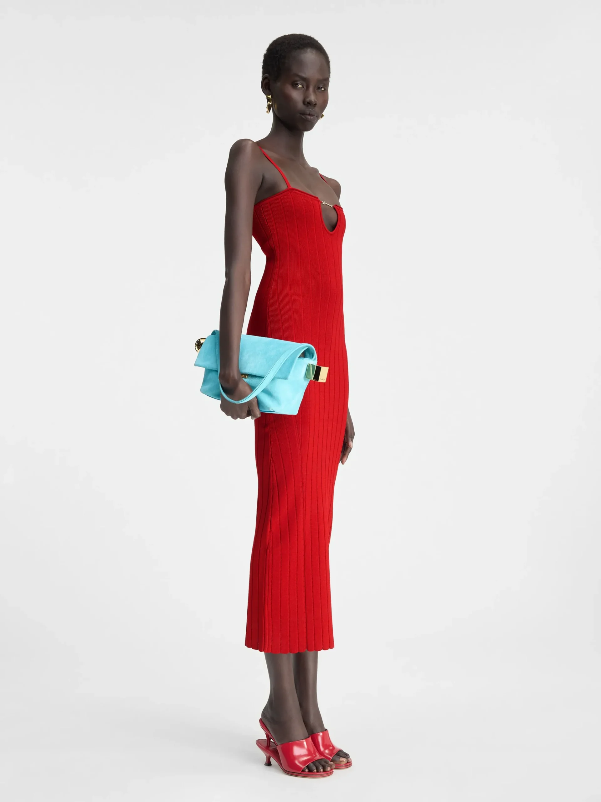 Online Jacquemus De Sierra jurk met bandjes DarkRed