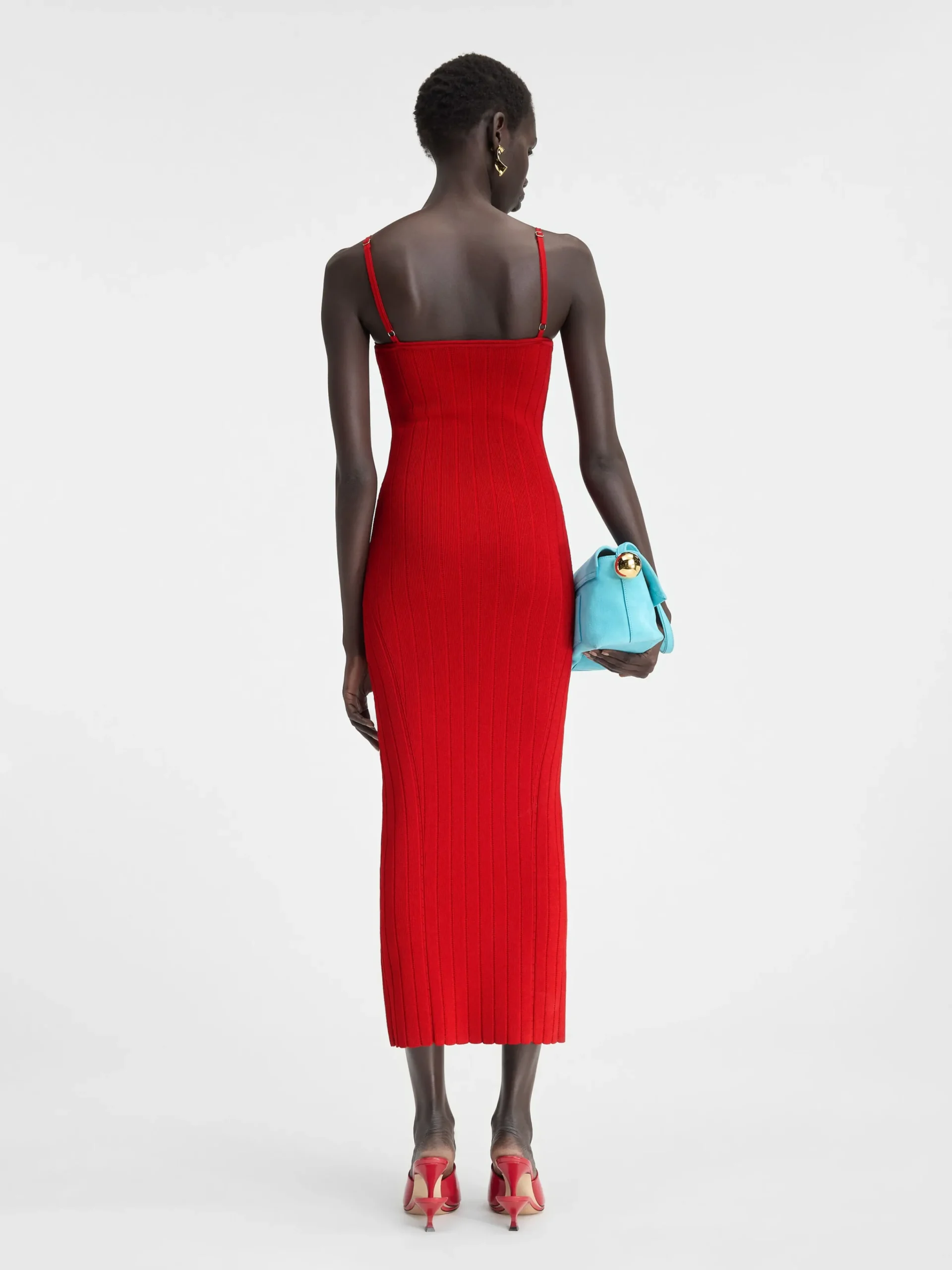 Online Jacquemus De Sierra jurk met bandjes DarkRed