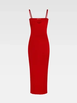 Online Jacquemus De Sierra jurk met bandjes DarkRed
