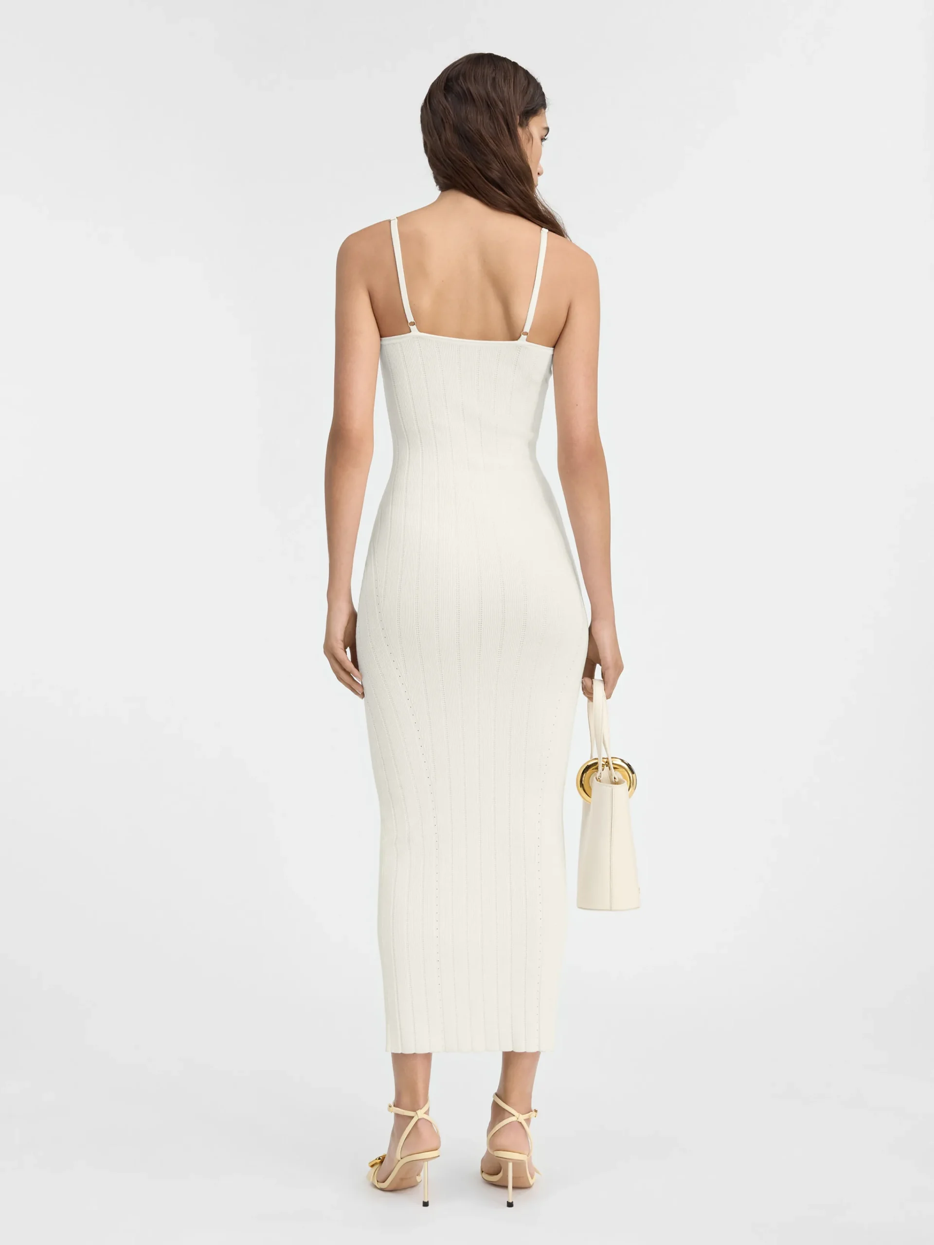 Fashion Jacquemus De Sierra jurk met bandjes Off-White