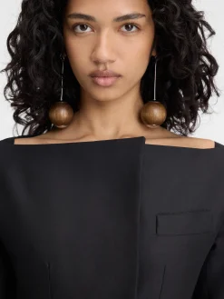 Outlet Jacquemus De Spalla jurk Black