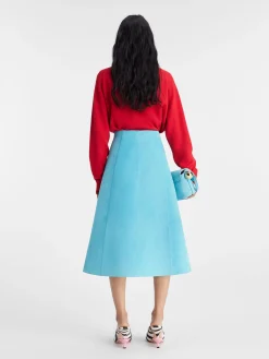 Outlet Jacquemus De Spezia-rok Turquoise