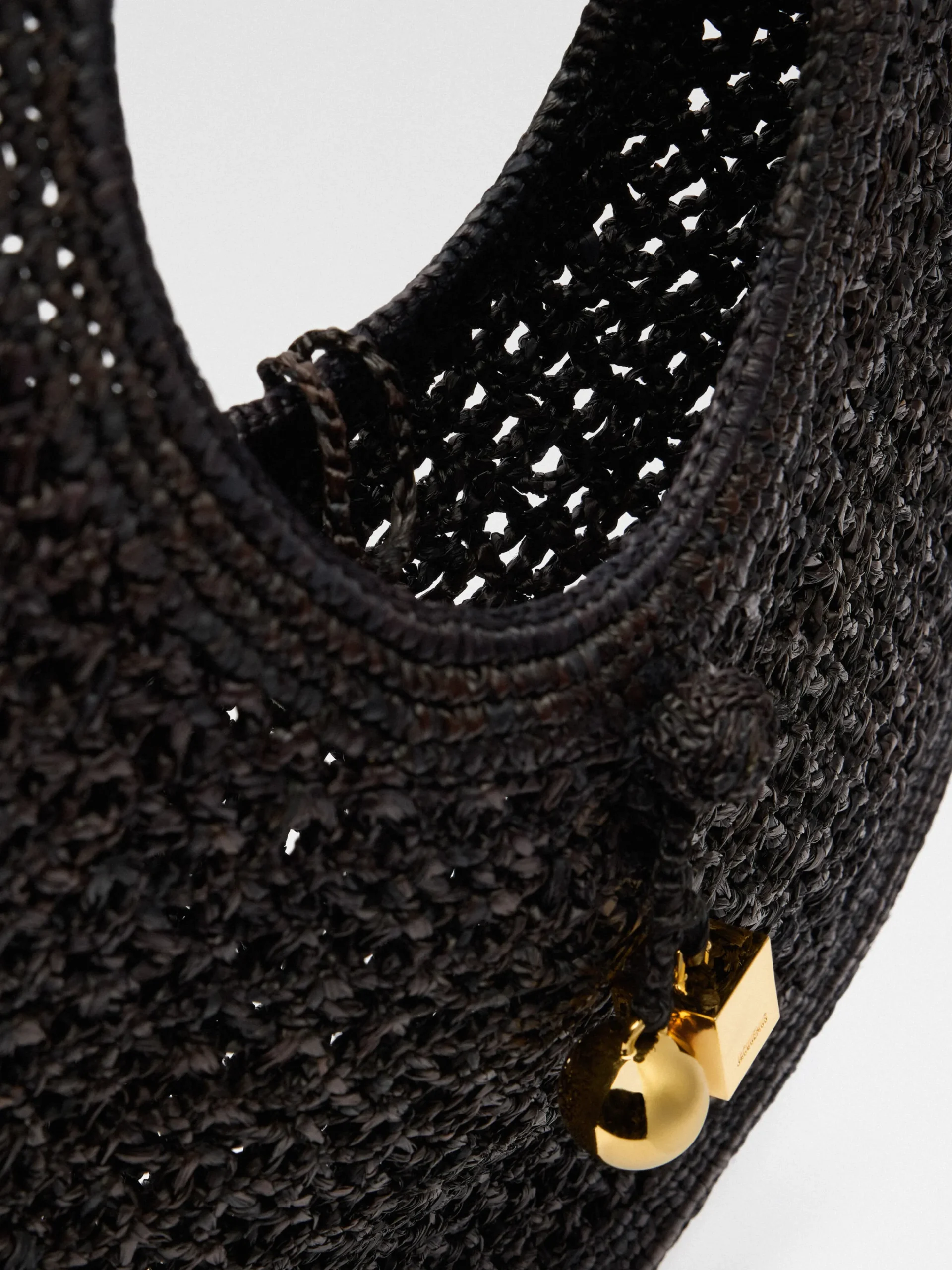 New Jacquemus De Spiaggia ronde tas Black