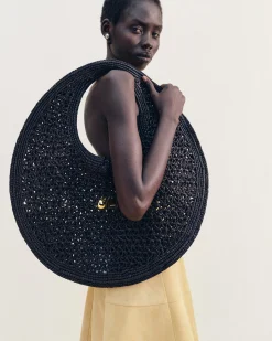 New Jacquemus De Spiaggia ronde tas Black