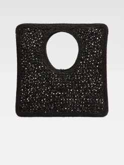 Clearance Jacquemus De Spiaggia vierkante tas Black
