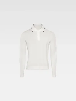 Outlet Jacquemus De Tricot polo met lange mouwen Off-White