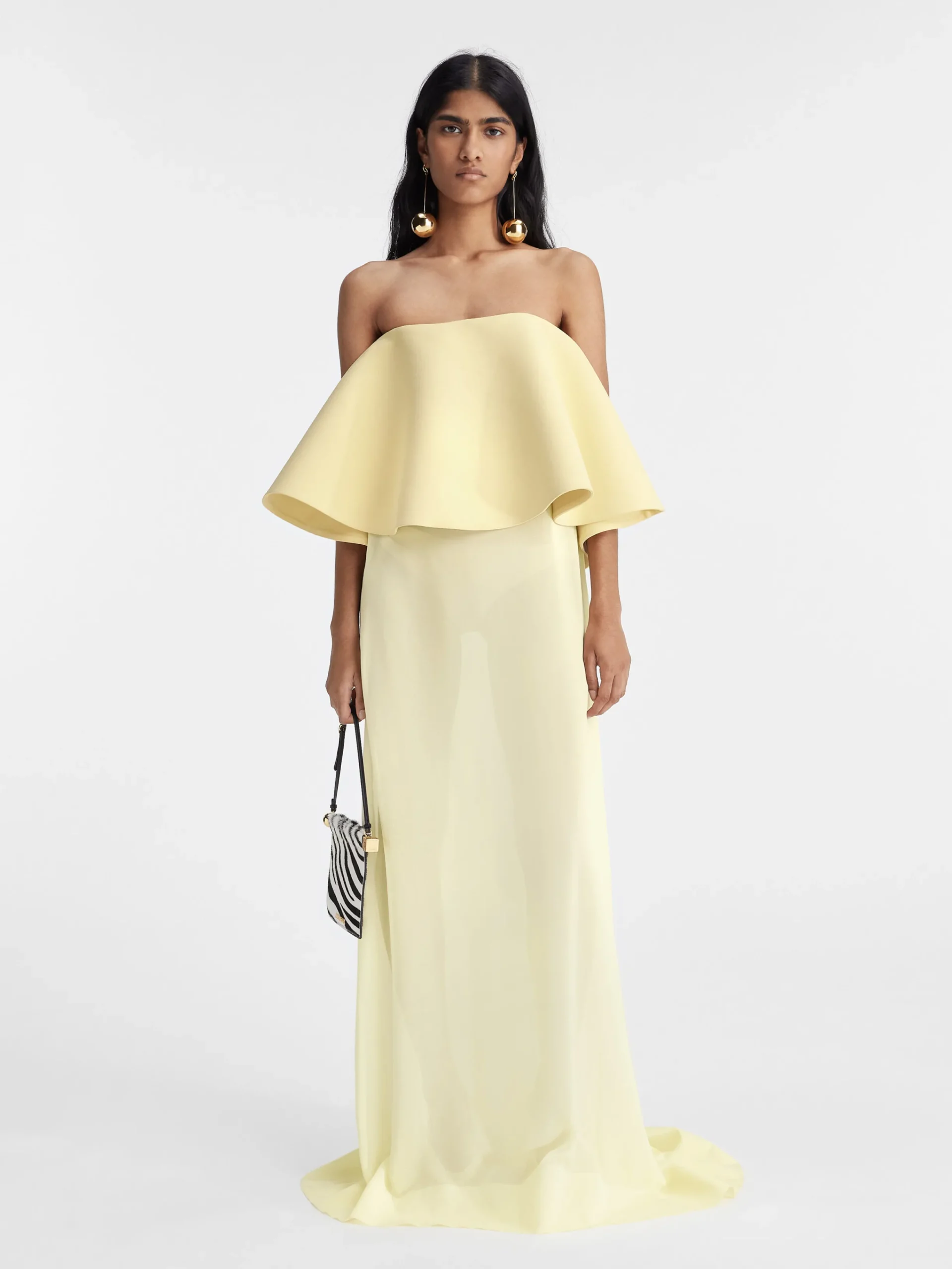 Sale Jacquemus De Vela jurk PaleYellow2
