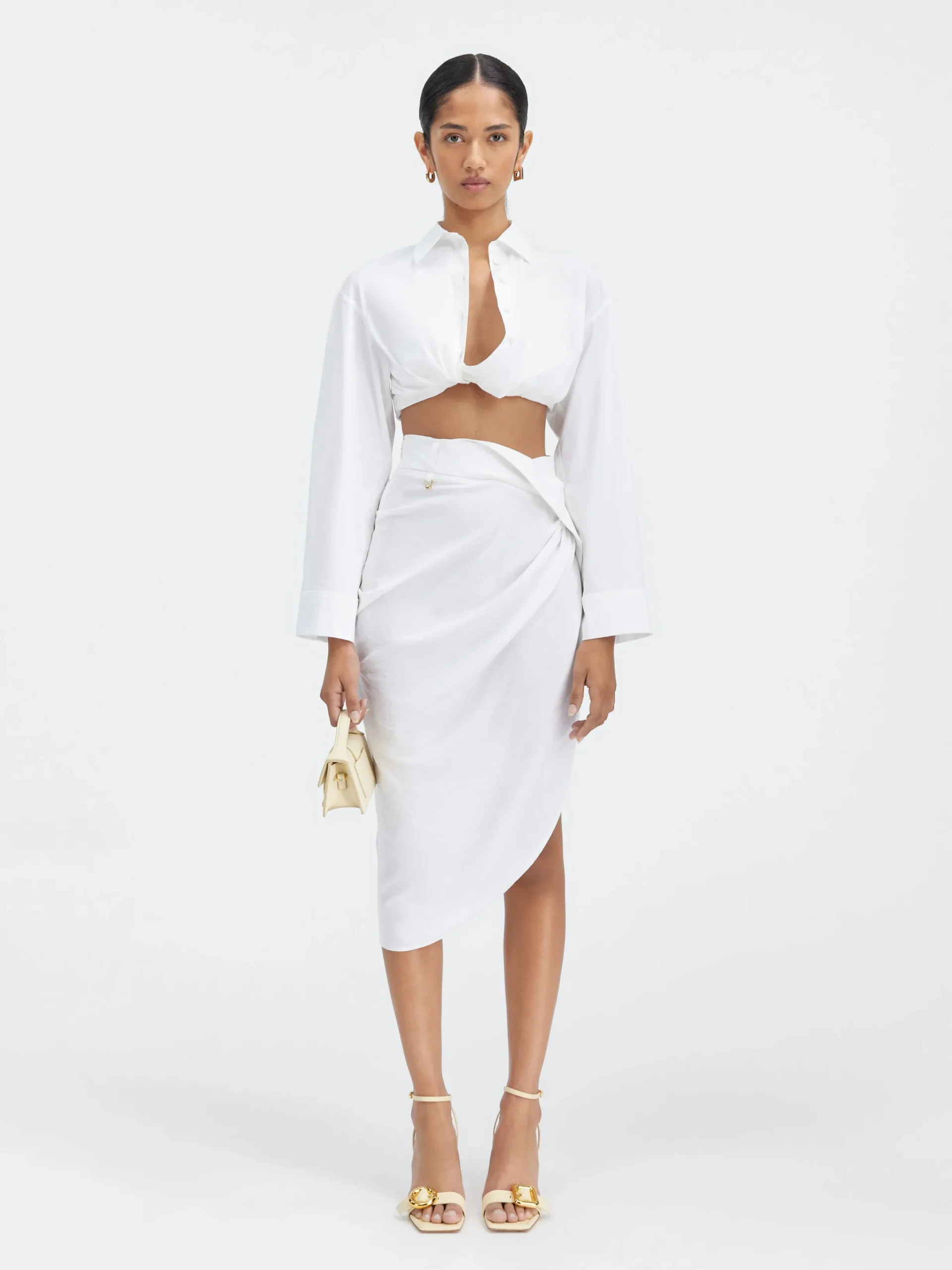 Fashion Jacquemus Het Bahia shirt met korte pasvorm White