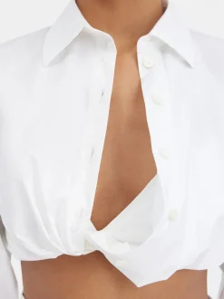 Fashion Jacquemus Het Bahia shirt met korte pasvorm White