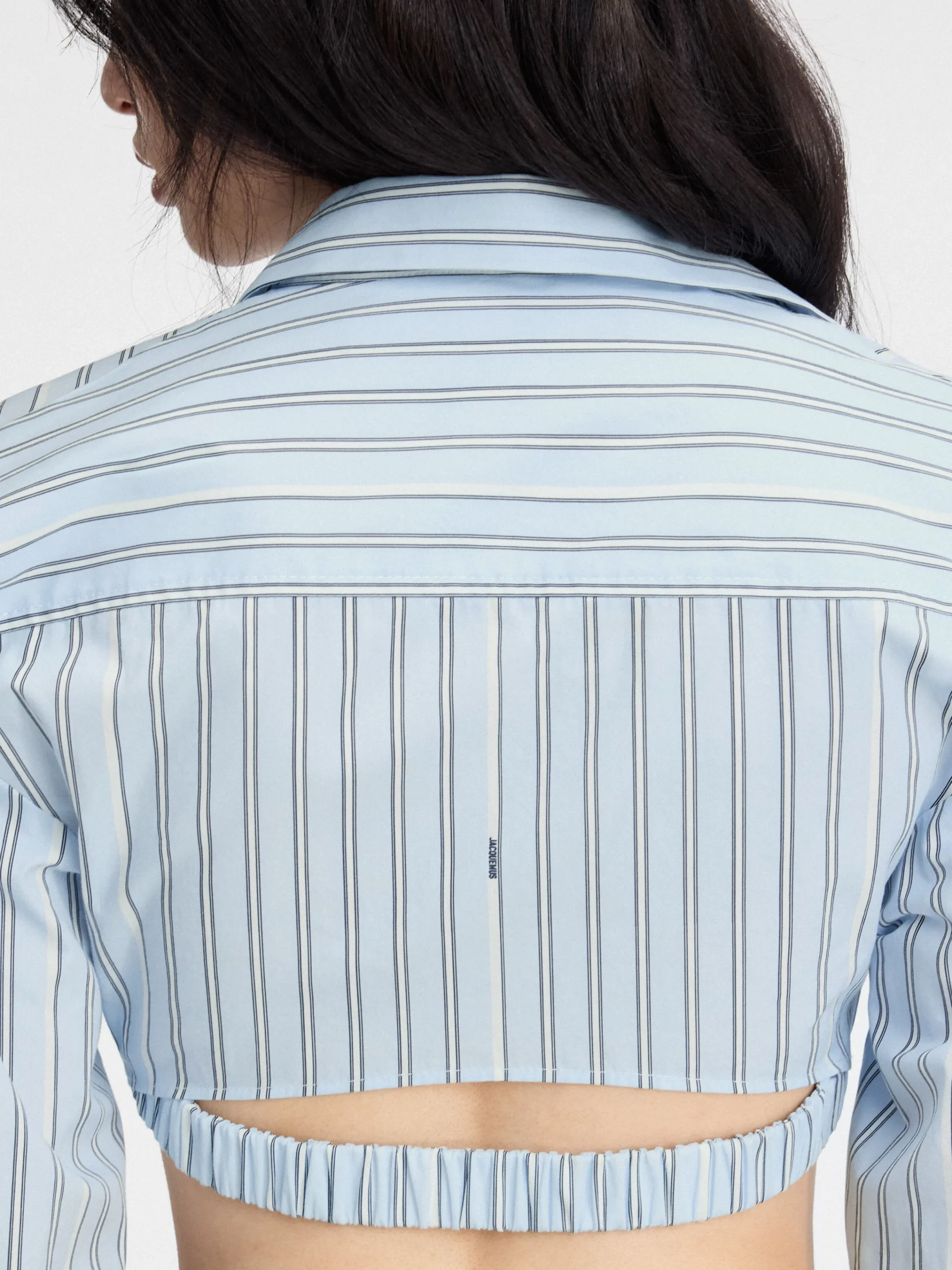 Outlet Jacquemus Het Bahia shirt met korte pasvorm PrintBlueStripes