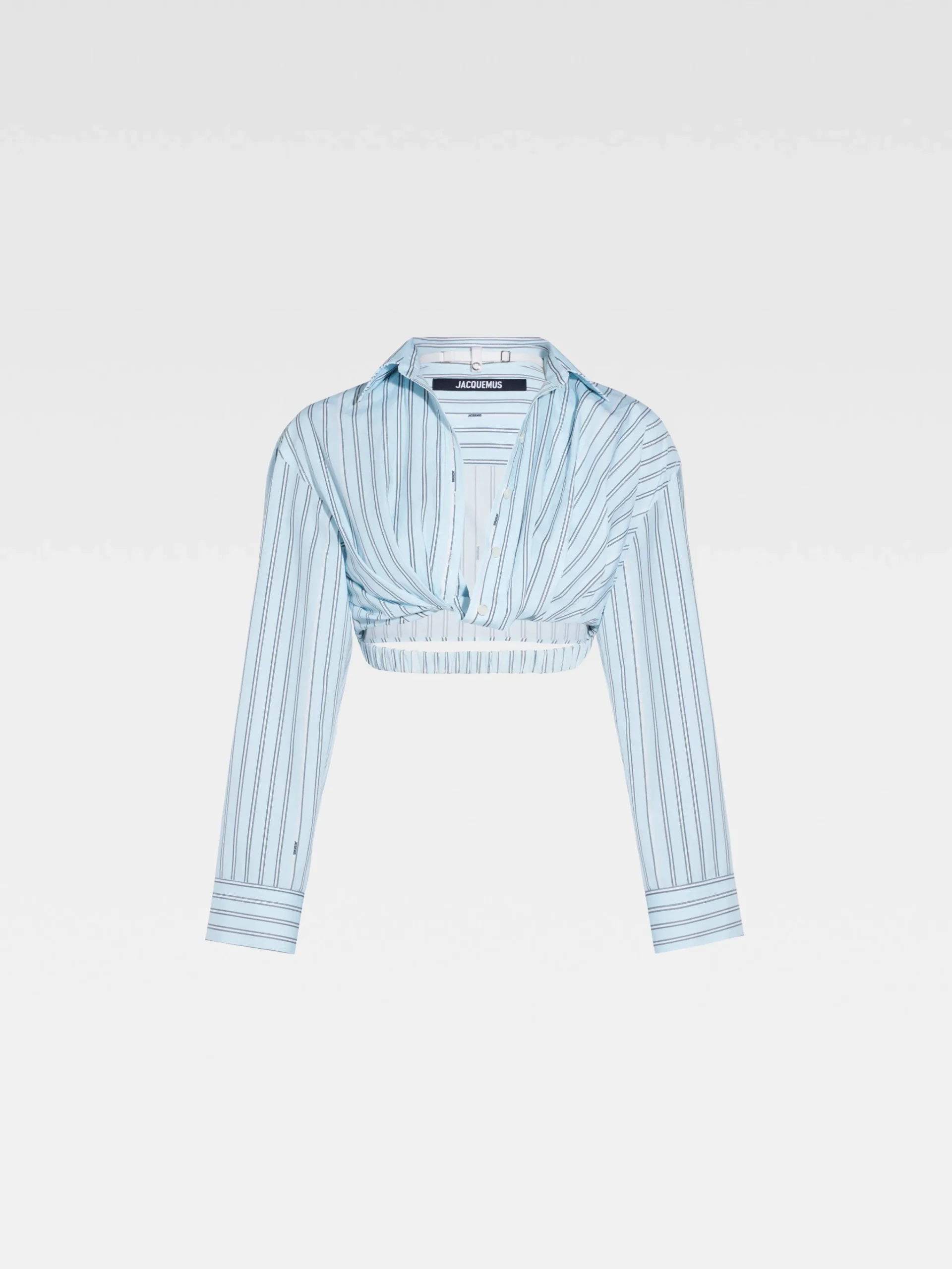Outlet Jacquemus Het Bahia shirt met korte pasvorm PrintBlueStripes