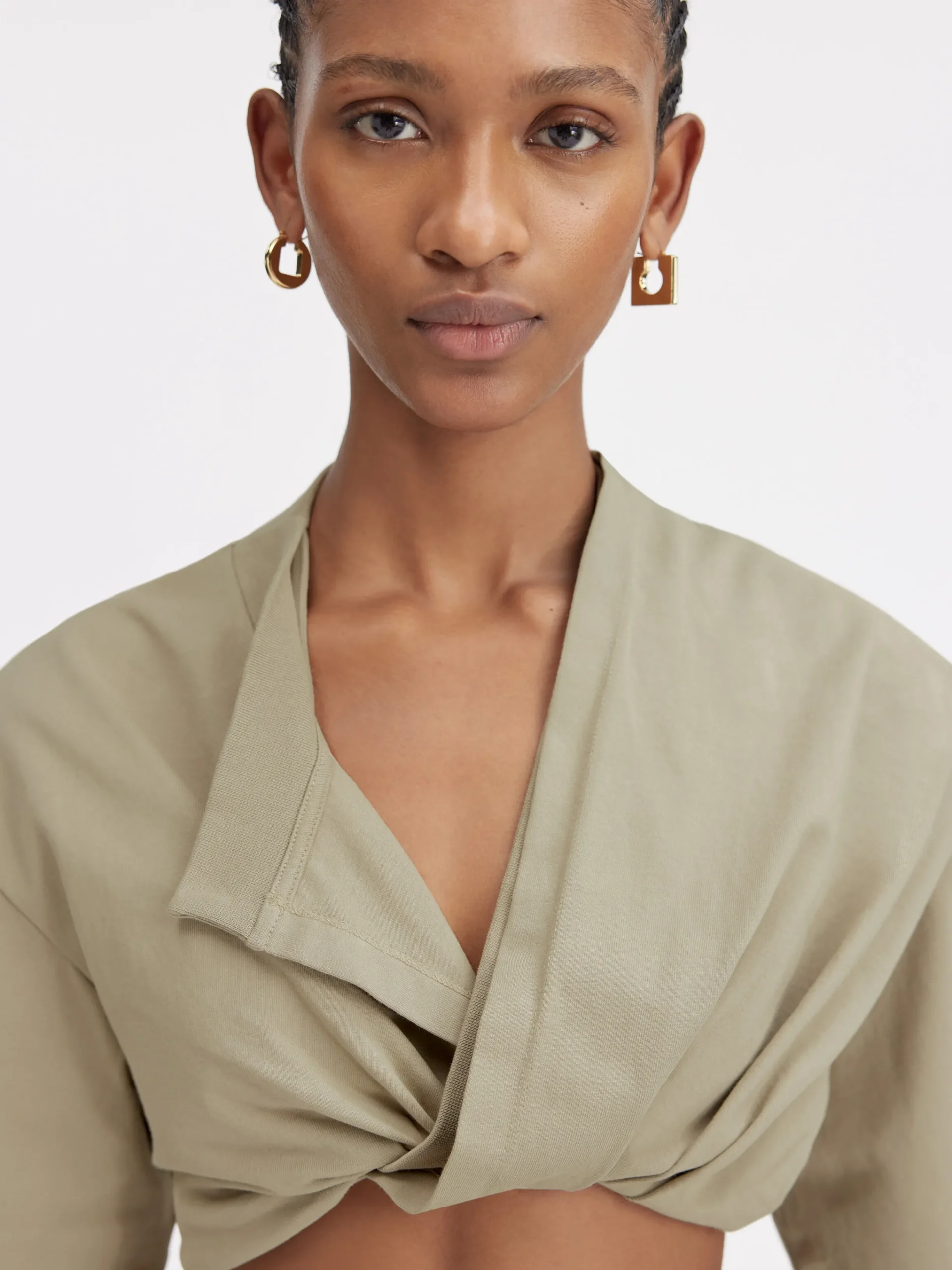 Online Jacquemus Het Bahia T-shirt met korte pasvorm LightKhaki