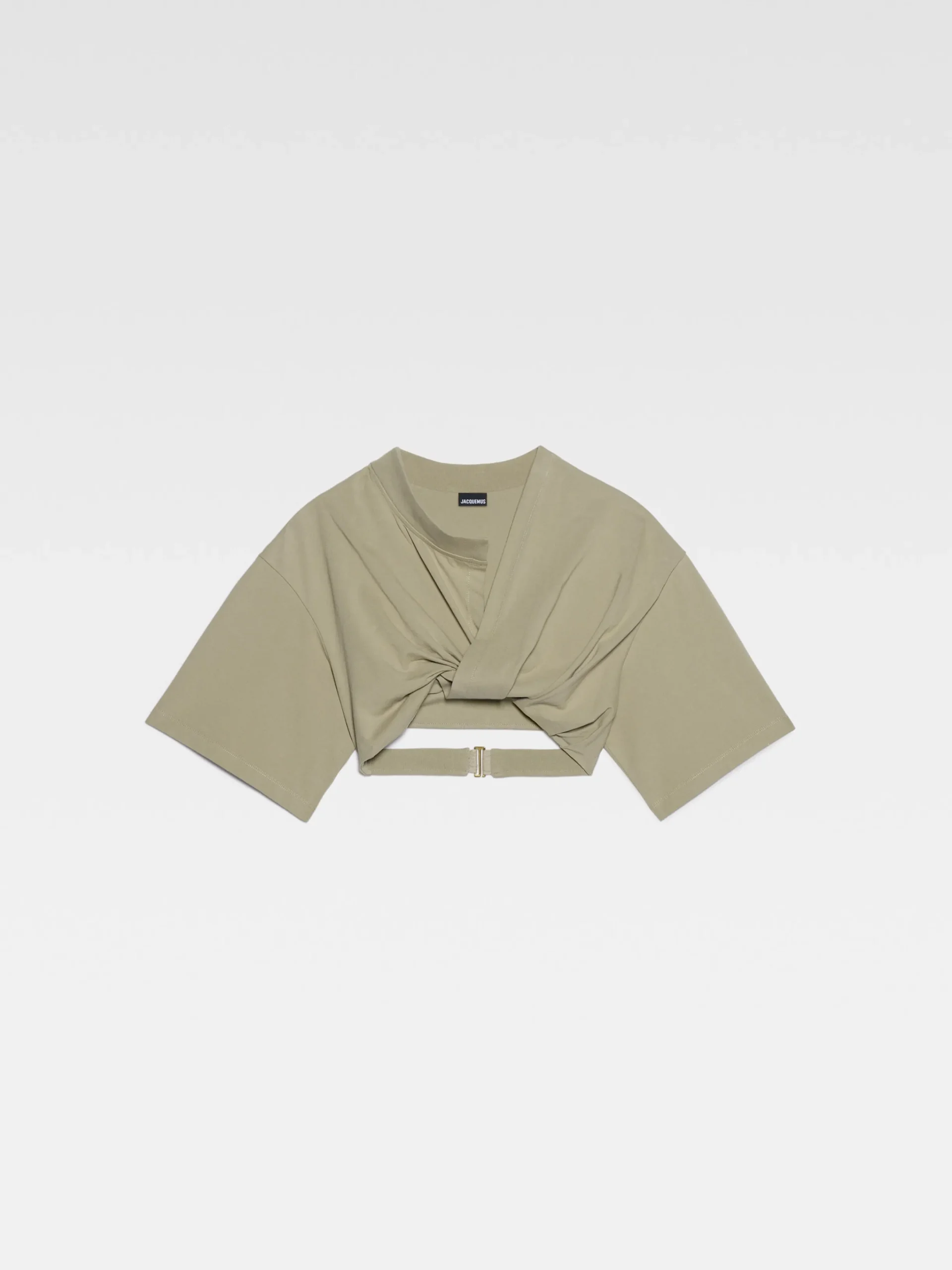 Online Jacquemus Het Bahia T-shirt met korte pasvorm LightKhaki